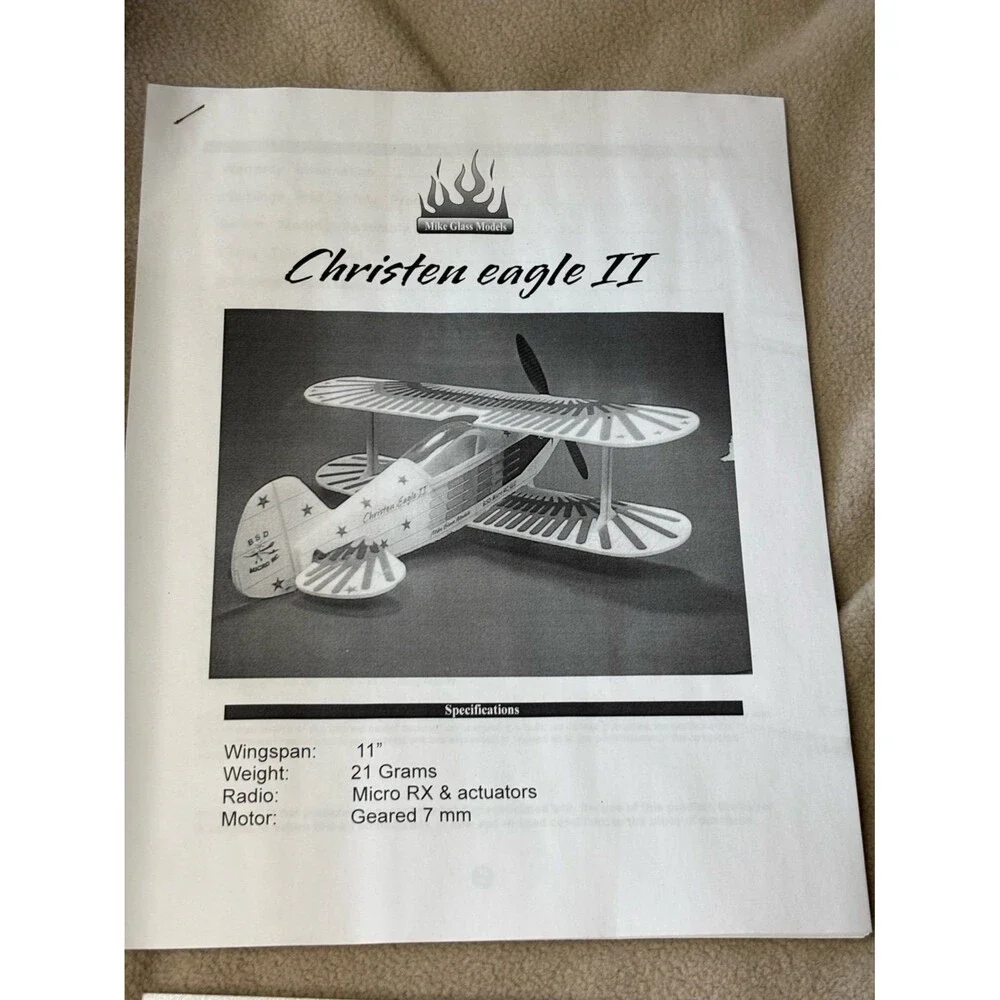 Mike Glass Model Christen Eagle II Foam Plane Kit